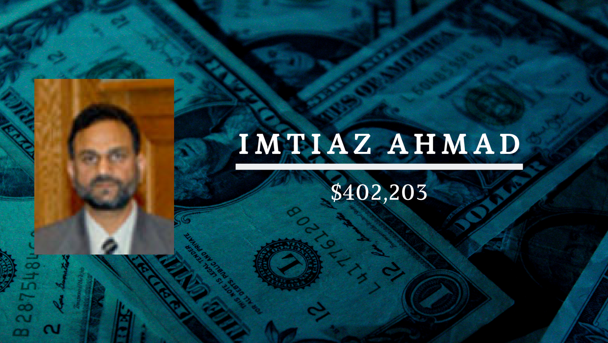Imtiaz Ahmad: $402,203